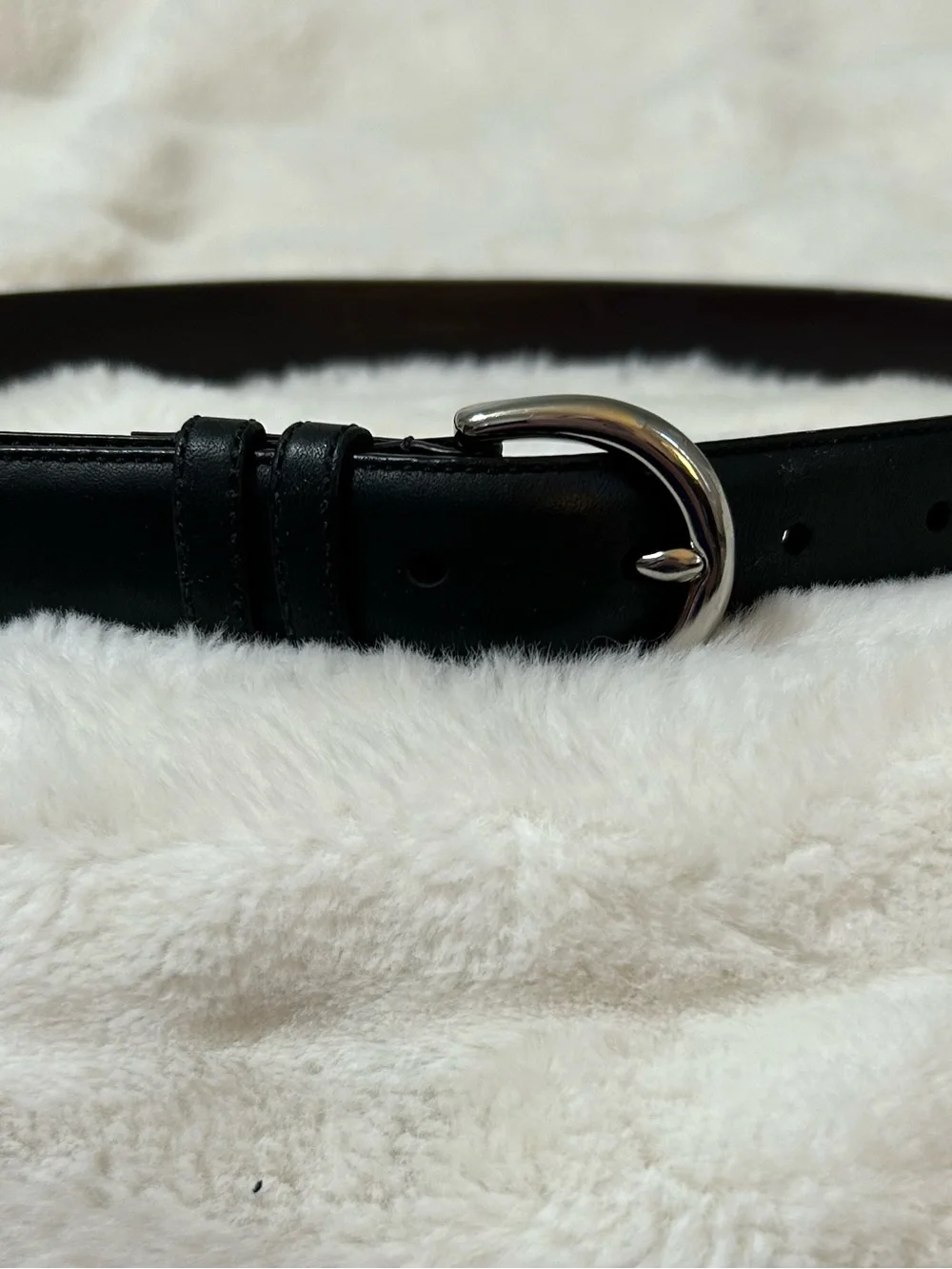 Coach Black vintage Leather Belt with Embossed Logo